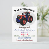 Illustratie van de tractorcartoon kaart (Staand voorkant)