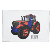 Illustratie van de tractorcartoon kussensloop (Achterkant)