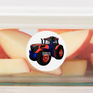 Illustratie van de tractorcartoon labels