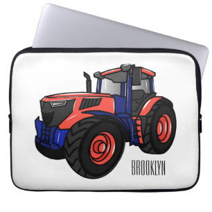 Illustratie van de tractorcartoon laptop sleeve