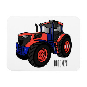 Illustratie van de tractorcartoon magneet