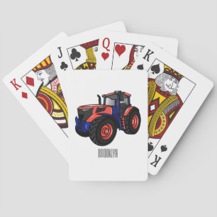 Illustratie van de tractorcartoon pokerkaarten