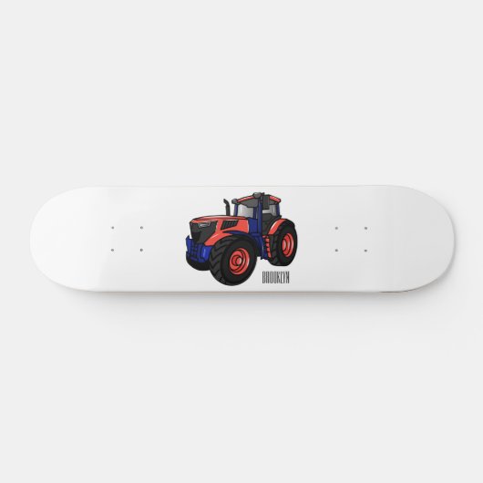 Illustratie van de tractorcartoon skateboard (Horizontaal)
