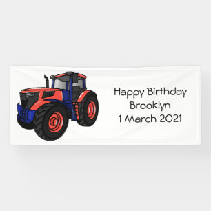 Illustratie van de tractorcartoon spandoek