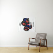 Illustratie van de tractorcartoon wandkleed (In Situ (horizontaal))