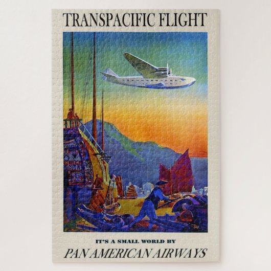 illustratie van de Transpacific Travel Art Legpuzzel (Verticaal)
