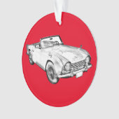 Illustratie van de triomf TR4-sportauto Ornament (voorkant)