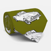 Illustratie van de triomf TR4-sportauto Stropdas (Opgerold)