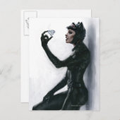 Illustratie van de vrouw briefkaart (Voorkant / Achterkant)