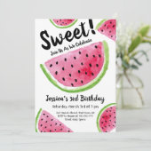 Illustratie van de Waterverf Cute Watermelon Kaart (Staand voorkant)