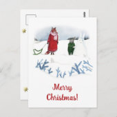 Illustratie van de winter van de winter van de win briefkaart (Voorkant / Achterkant)