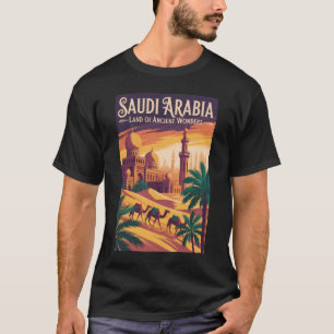 Illustratie van de woestijn van Saudi-Arabië Reis T-shirt
