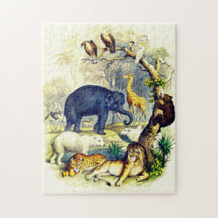 illustratie van dieren door Oliver Goldsmith Legpuzzel