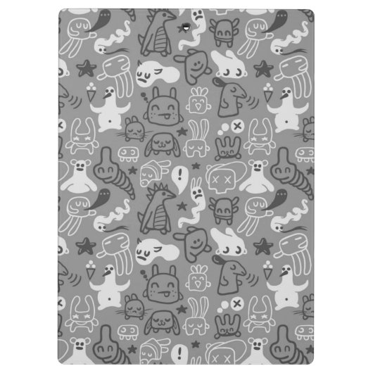 illustratie van doedels klembord (Achterkant)