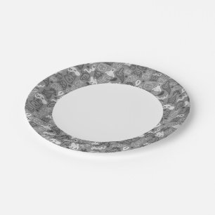 illustratie van doedels papieren bordje