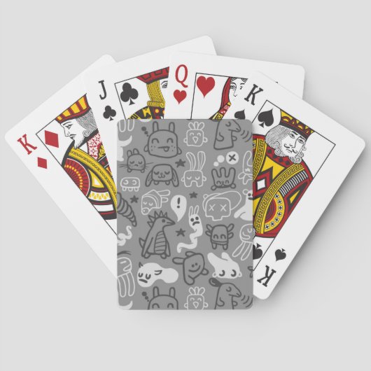 illustratie van doedels pokerkaarten (Achterkant)