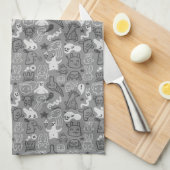 illustratie van doedels theedoek (Quarter Fold)