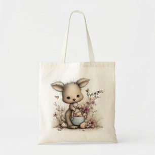 Illustratie van een aanbiddelijke babykangoeroe tote bag
