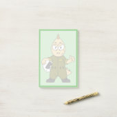 Illustratie van een Allosaurus Jet Pilot. Post-it® Notes (Op bureau)