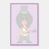 Illustratie van een allosaurus verkleed als rockst post-it® notes (Voorkant)