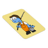 Illustratie van een Allosaurus-visser. Magneet (Rechterzijde)