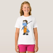 Illustratie van een Allosaurus-visser. T-shirt (Voorkant volledig)