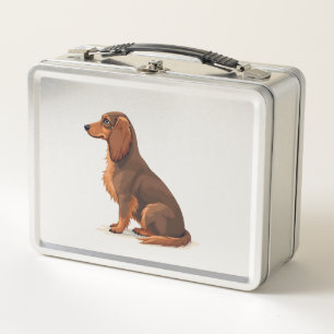Illustratie van een antieke langharige Dachshund a