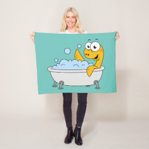 Illustratie van een badend monster van Loch Ness. Fleece Deken