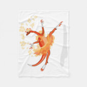 Illustratie van een balletdanseraptor. 2 fleece deken (Voorkant)