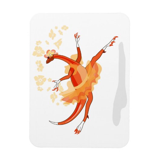 Illustratie van een balletdanseraptor. 2 magneet (Verticaal)