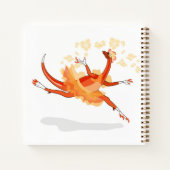 Illustratie van een balletdanseraptor. 2 notitieboek (Achterkant)