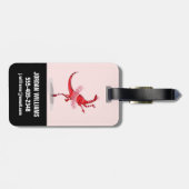 Illustratie van een balletdanseraptor. bagagelabel (Achterkant horizontaal)