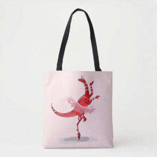 Illustratie van een balletdanseraptor. draagtas