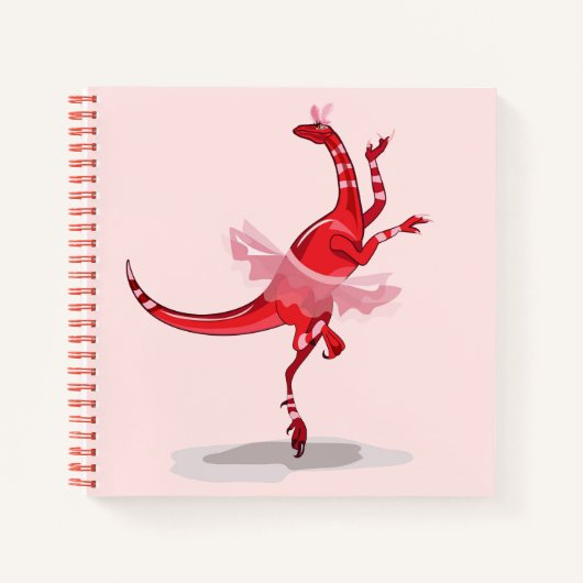 Illustratie van een balletdanseraptor. notitieboek (Voorkant)