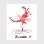 Illustratie van een balletdanseraptor. sticker (Vel)