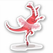 Illustratie van een balletdanseraptor. sticker (Voorkant)