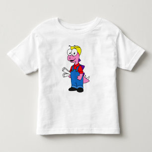 Illustratie van een bouwvakker van Stegosaurus. Kinder Shirts