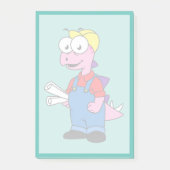 Illustratie van een bouwvakker van Stegosaurus. Post-it® Notes (Voorkant)