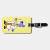 Illustratie van een brontosauruschemicus. bagagelabel (Voorkant horizontaal)