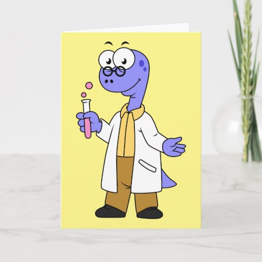 Illustratie van een brontosauruschemicus. kaart (Voorkant)