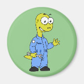 Illustratie van een brontosaurusmechanicus. magneet (Voorkant)