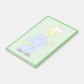 Illustratie van een brontosaurusmechanicus. post-it® notes (Schuin)