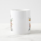 Illustratie van een chasmosaurus die de drums besp extra grote beker (Voorkant)