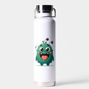 Illustratie van een cute monster cartoon waterfles