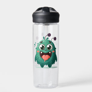 Illustratie van een cute monster cartoon waterfles