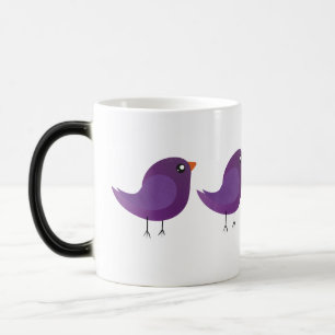Illustratie van een Cute Paarse Kleine Vogel Magische Mok