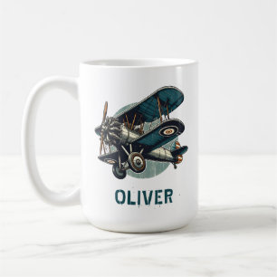 Illustratie van een distressed retro vintage tweed koffiemok