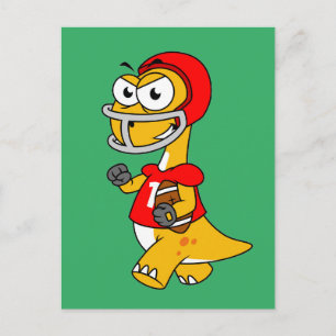 Illustratie van een Football van een brontosaurus. Briefkaart