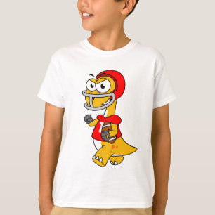 Illustratie van een Football van een brontosaurus. T-shirt