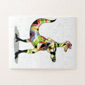 Illustratie van een fotograaf van Iguanodon. Legpuzzel (Horizontaal)